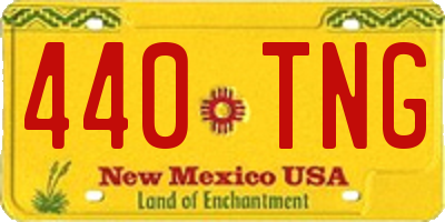 NM license plate 440TNG