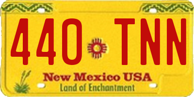 NM license plate 440TNN