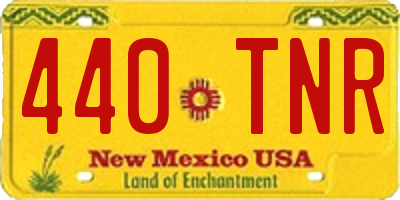 NM license plate 440TNR