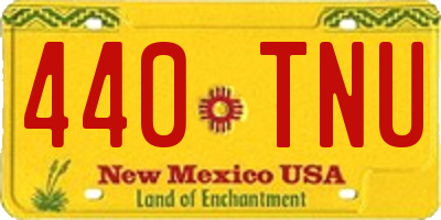 NM license plate 440TNU