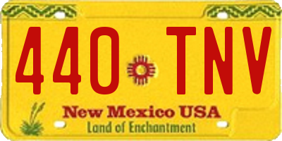 NM license plate 440TNV