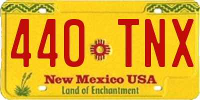 NM license plate 440TNX