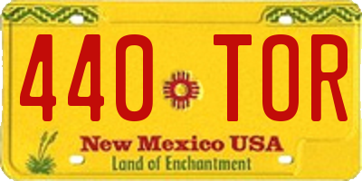 NM license plate 440TOR