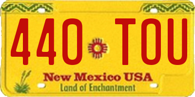 NM license plate 440TOU