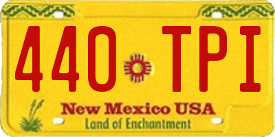 NM license plate 440TPI