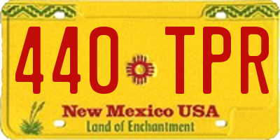 NM license plate 440TPR