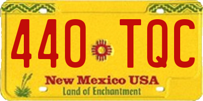 NM license plate 440TQC