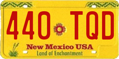 NM license plate 440TQD