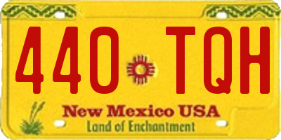 NM license plate 440TQH