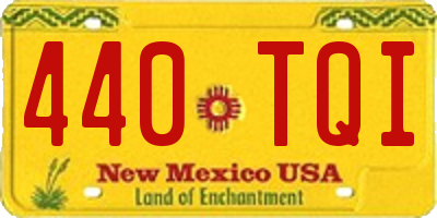 NM license plate 440TQI