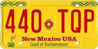NM license plate 440TQP