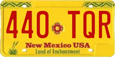 NM license plate 440TQR