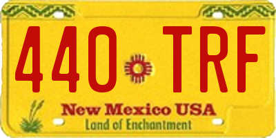 NM license plate 440TRF