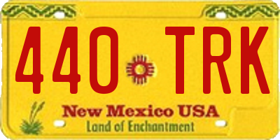 NM license plate 440TRK