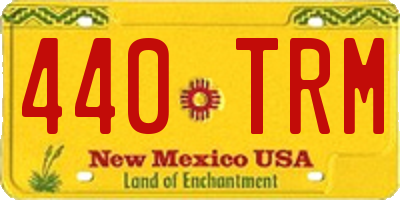 NM license plate 440TRM