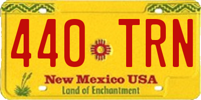 NM license plate 440TRN