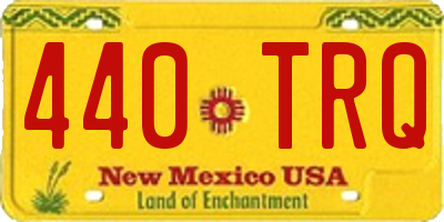 NM license plate 440TRQ