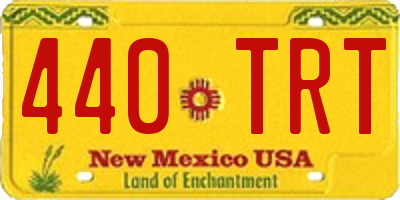NM license plate 440TRT