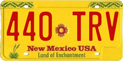 NM license plate 440TRV