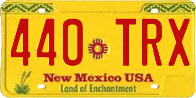 NM license plate 440TRX