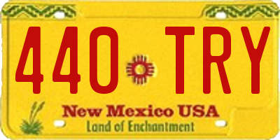 NM license plate 440TRY