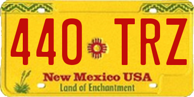 NM license plate 440TRZ