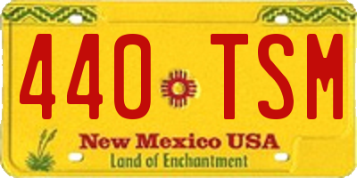 NM license plate 440TSM