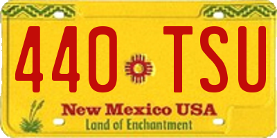 NM license plate 440TSU