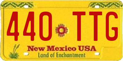 NM license plate 440TTG