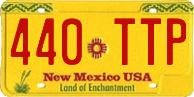 NM license plate 440TTP
