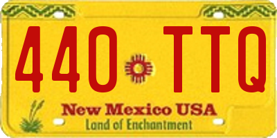 NM license plate 440TTQ