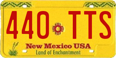 NM license plate 440TTS