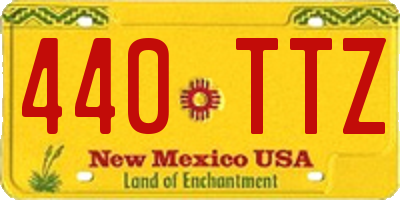 NM license plate 440TTZ