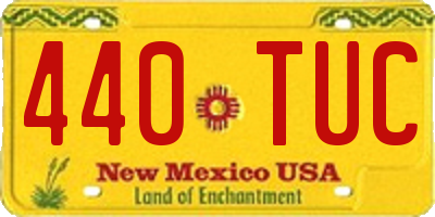 NM license plate 440TUC