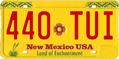 NM license plate 440TUI