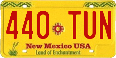 NM license plate 440TUN