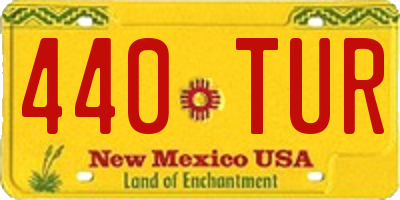 NM license plate 440TUR