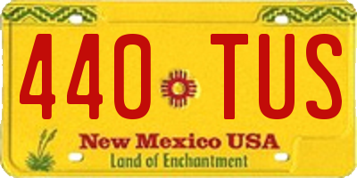 NM license plate 440TUS