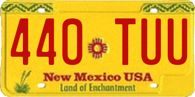 NM license plate 440TUU