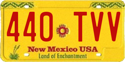 NM license plate 440TVV