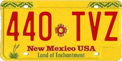 NM license plate 440TVZ