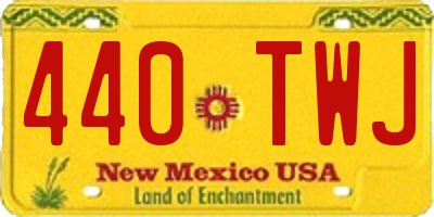 NM license plate 440TWJ