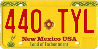 NM license plate 440TYL