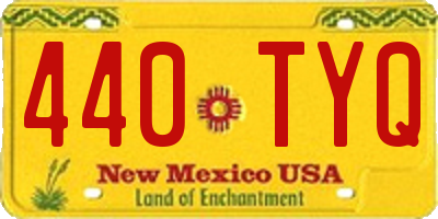 NM license plate 440TYQ