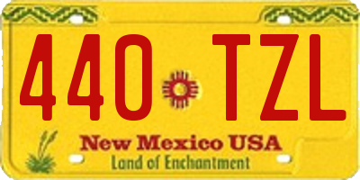 NM license plate 440TZL