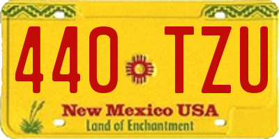 NM license plate 440TZU