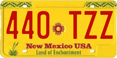 NM license plate 440TZZ