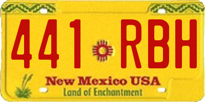 NM license plate 441RBH