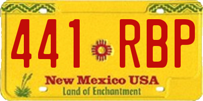 NM license plate 441RBP