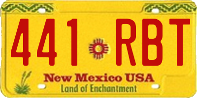 NM license plate 441RBT